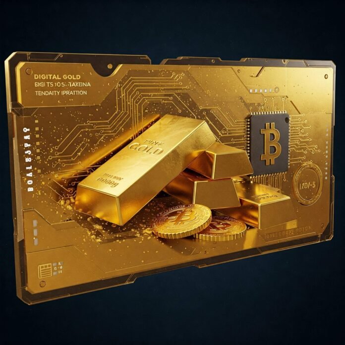 Digital Gold Concept