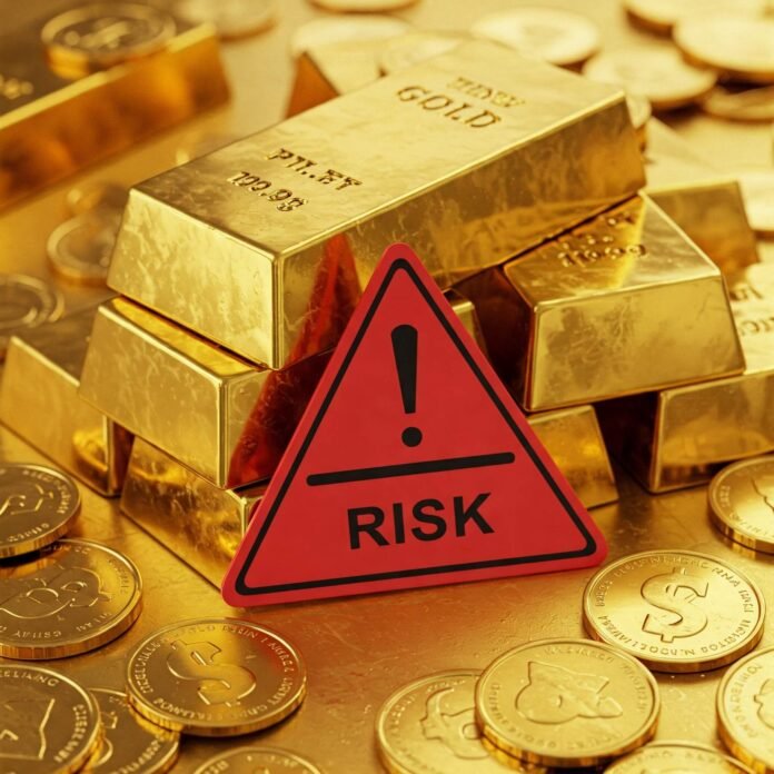 Gold Bars Coins Risk