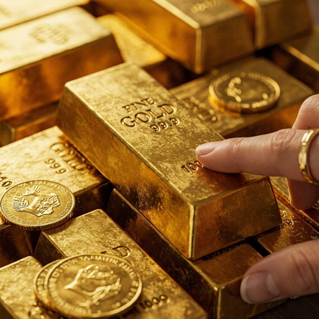 Close-up of Gold Bullion

