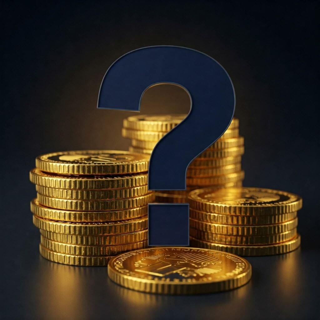 Gold Coins Question Mark
