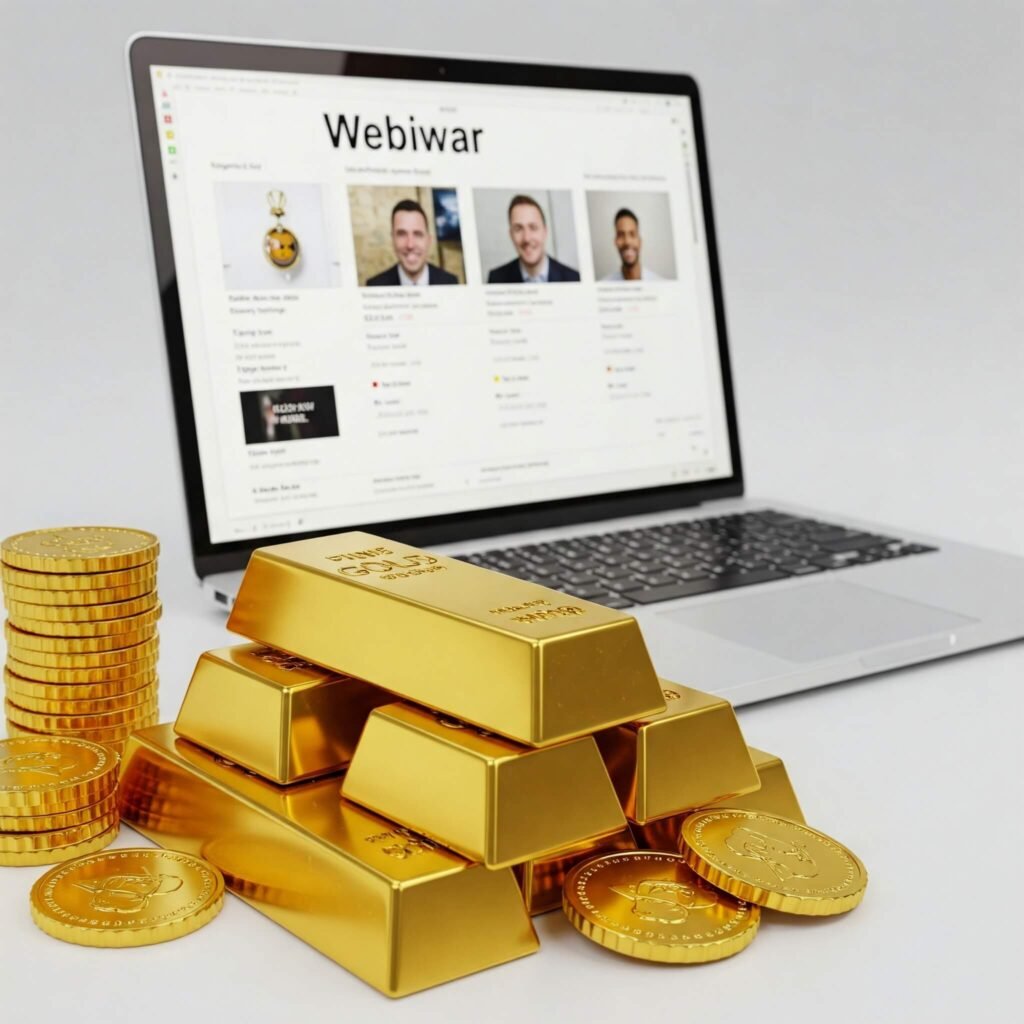 Gold Bars, Coins, and Webinar

