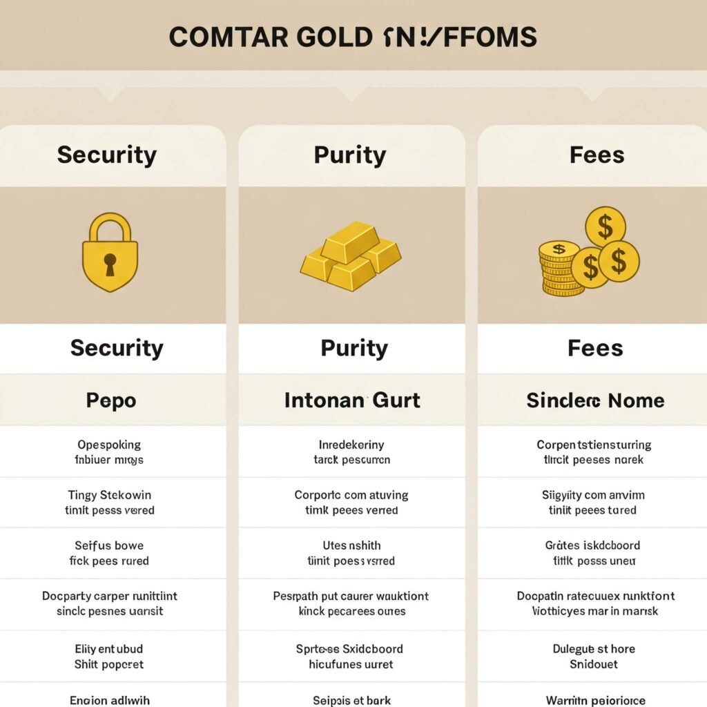 Digital Gold Platform Comparison