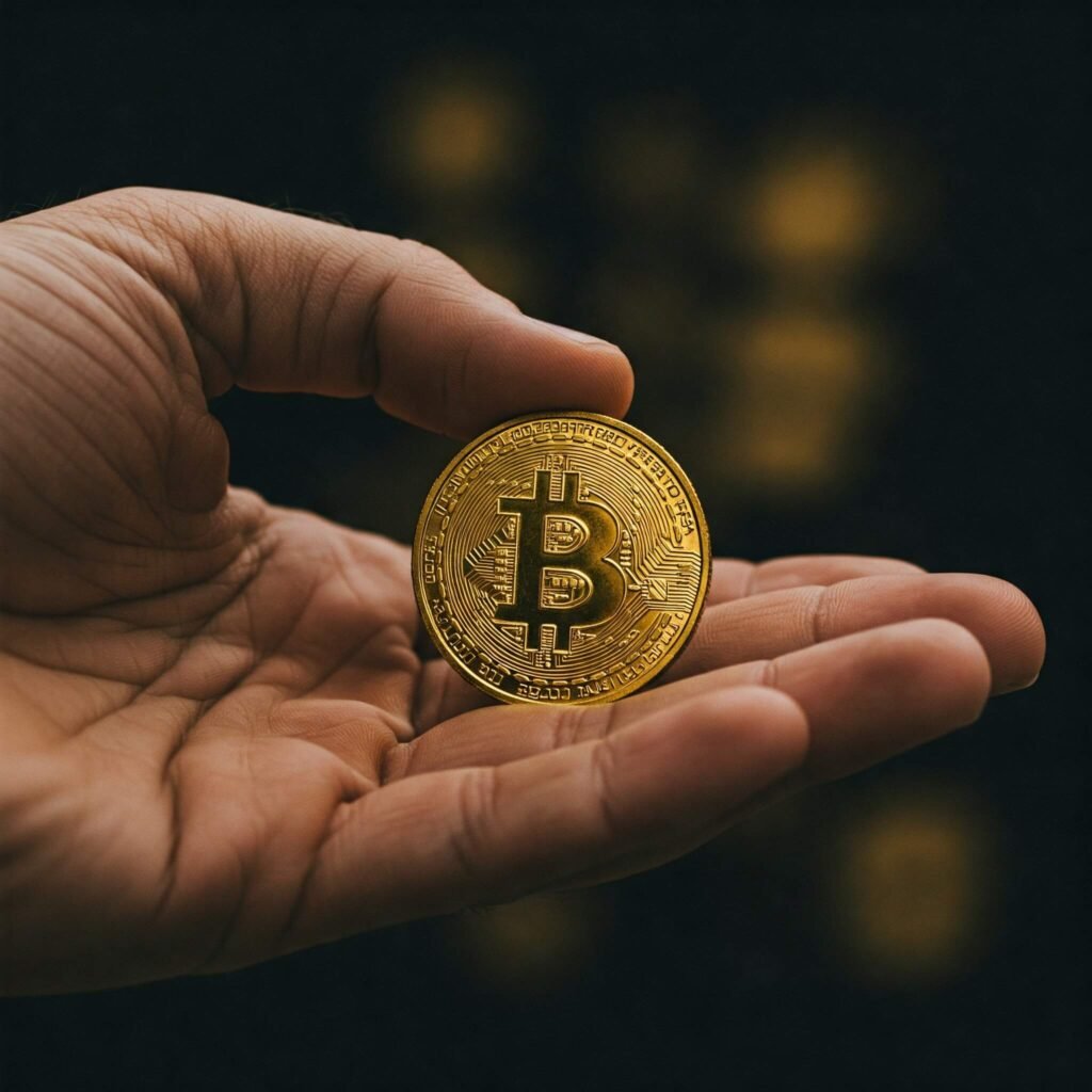 Gold Coin in Hand
