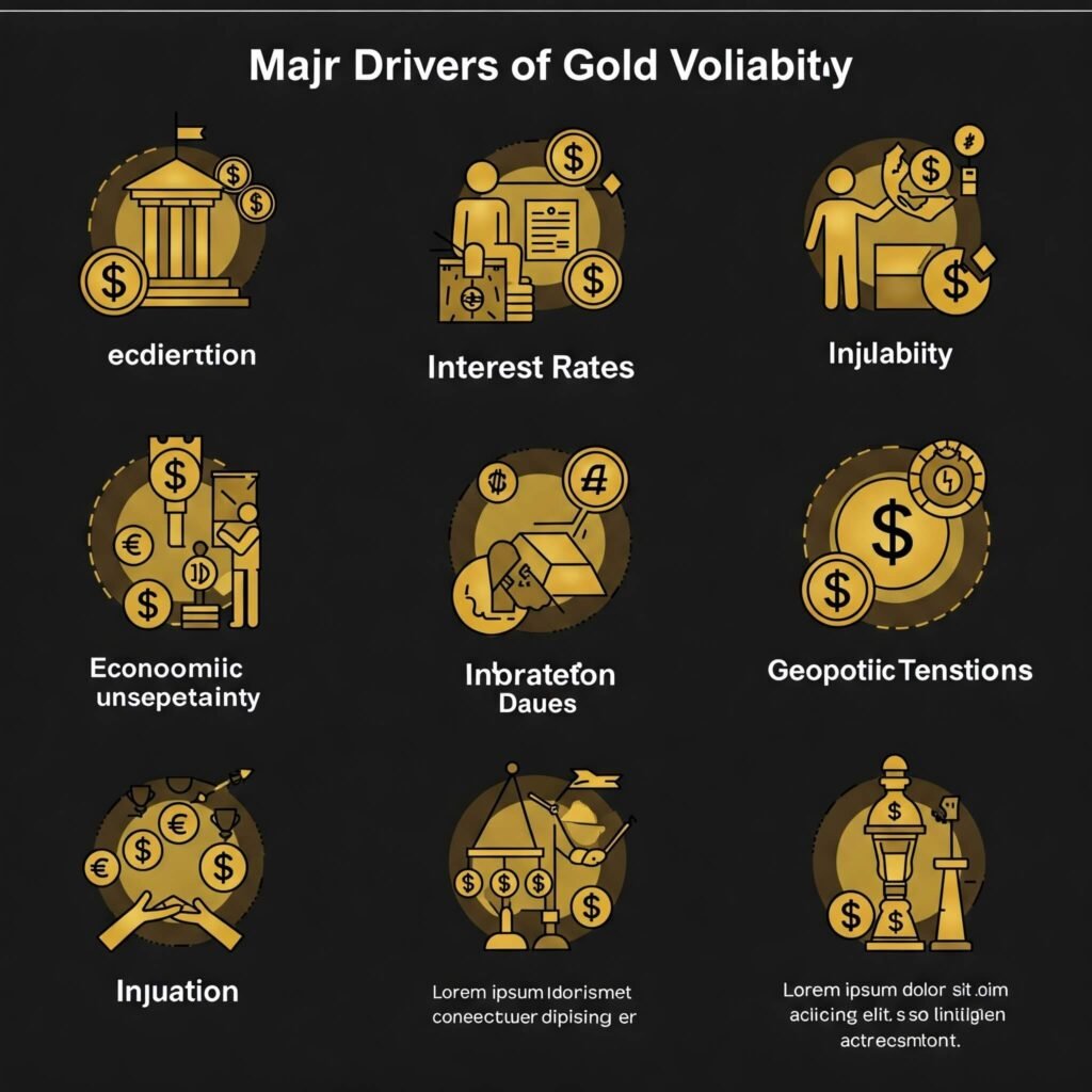 Gold Volatility Drivers Infographic