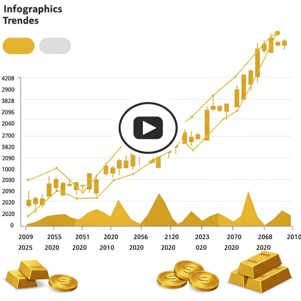 Gold Price Trends, Line Graph, YouTube Tutorial, Investment Analysis