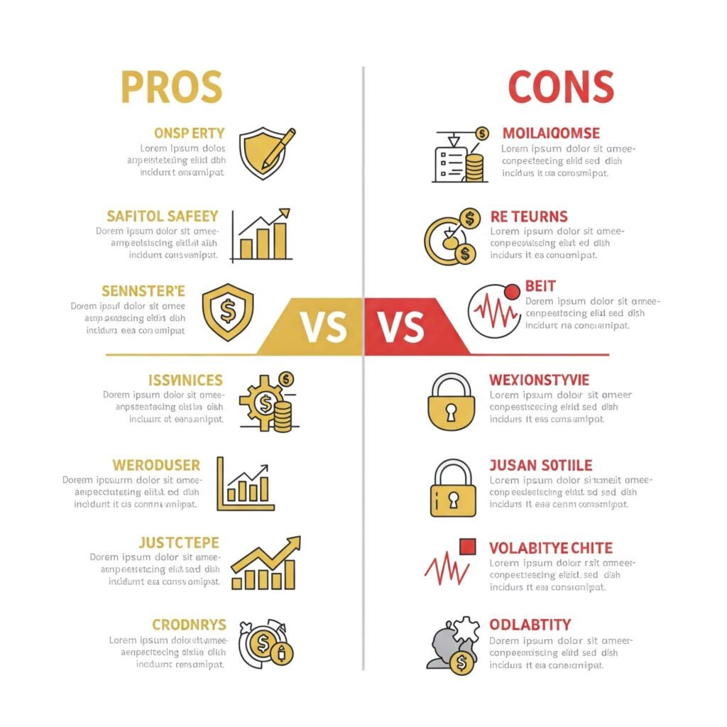 Pros and cons infographic.