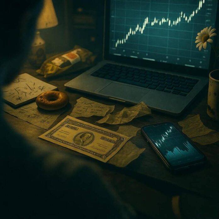 Cluttered view of gold bond charts amid everyday mess, evoking real-life investing vibes. Cluttered view of gold bond charts amid everyday mess, evoking real-life investing vibes.